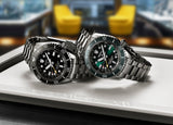 Seiko Prosprex Dark Depths GMT Automatic Black Dial Silver Steel Strap Watch For Men - SPB383J1 Buy Now By Seiko