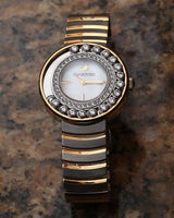 Swarovski Lovely Crystals Mother of Pearl Dial Two Tone Steel Strap Watch for Women - 1187022 Buy Now By Swarovski