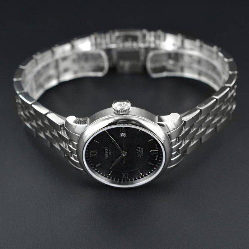 Tissot Le Locle Automatic Lady Black Dial Silver Steel Strap Watch For Women - T006.207.11.058.00 Buy Now By Tissot