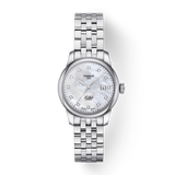 Tissot Le Locle Automatic Diamonds Mother of Pearl Dial Silver Steel Strap Watch For Women - T006.207.11.116.00