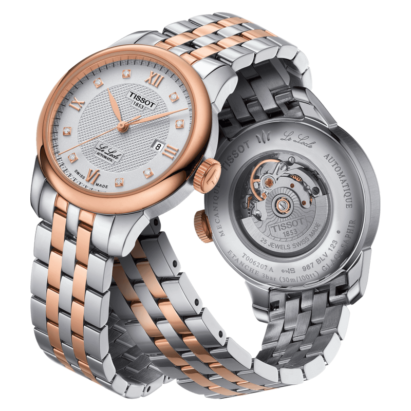 Tissot Le Locle Lady Automatic Diamonds Silver Dial Two Tone Steel Strap Watch For Women - T006.207.22.036.00 Buy Now By Tissot