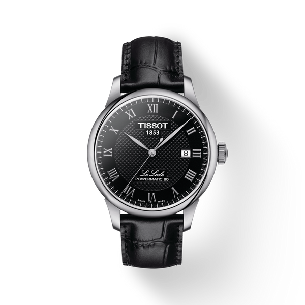 Tissot Le Locle Powermatic 80 Black Dial Black Leather Strap Watch For Men - T006.407.16.053.00 Buy Now By Tissot