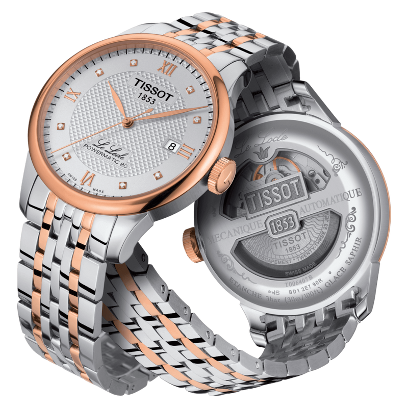 Tissot T Classic Le Locle Powermatic 80 Silver Dial Two Tone Steel Strap Watch For Men - T006.407.22.036.00 Buy Now By Tissot