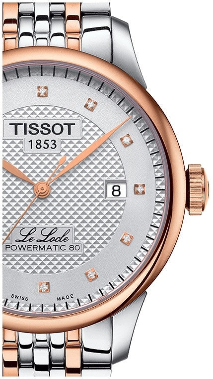 Tissot Le Locle Powermatic 80 Silver Dial Two Tone Steel Strap Watch For Men - T006.407.22.036.01