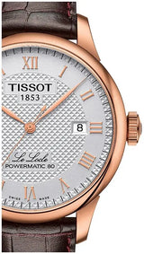 Tissot Le Locle Powermatic 80 Silver Dial Brown Leather Strap Watch For Men - T006.407.36.033.00 Buy Now By Tissot