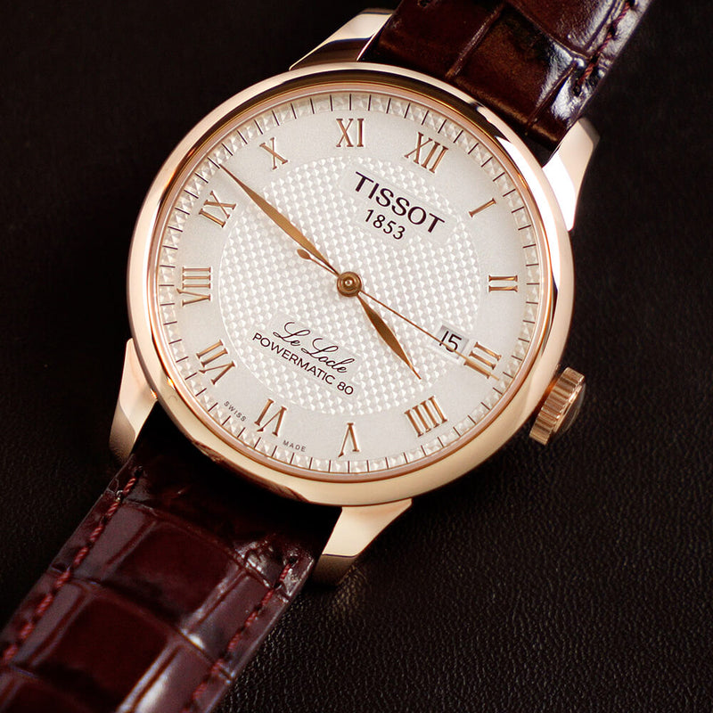 Tissot Le Locle Powermatic 80 Silver Dial Brown Leather Strap Watch For Men - T006.407.36.033.00 Buy Now By Tissot