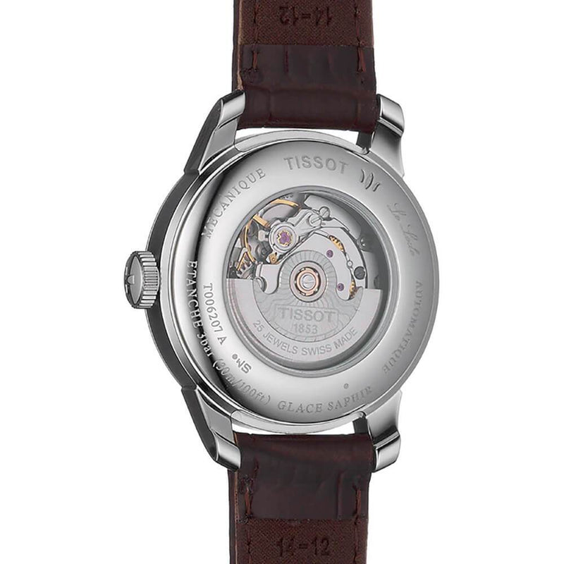 Tissot T Classic Le Locle Automatic Silver Dial Brown Leather Strap Watch For Women - T006.207.16.038.00 Buy Now By Tissot
