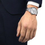 Tissot Le Locle Powermatic 80 Silver Dal Silver Steel Strap Watch For Men - T006.407.11.033.00