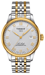 Tissot T Classic Le Locle Powermatic 80 Silver Dial Two Tone Steel Strap Watch For Men - T0064072203301 Buy Now By Tissot