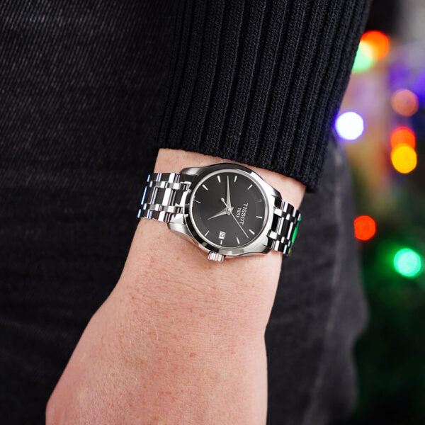 Tissot T Trend Couturier Lady Black Dial Silver Steel Strap Watch For Women - T035.210.11.051.00 Buy Now By Tissot