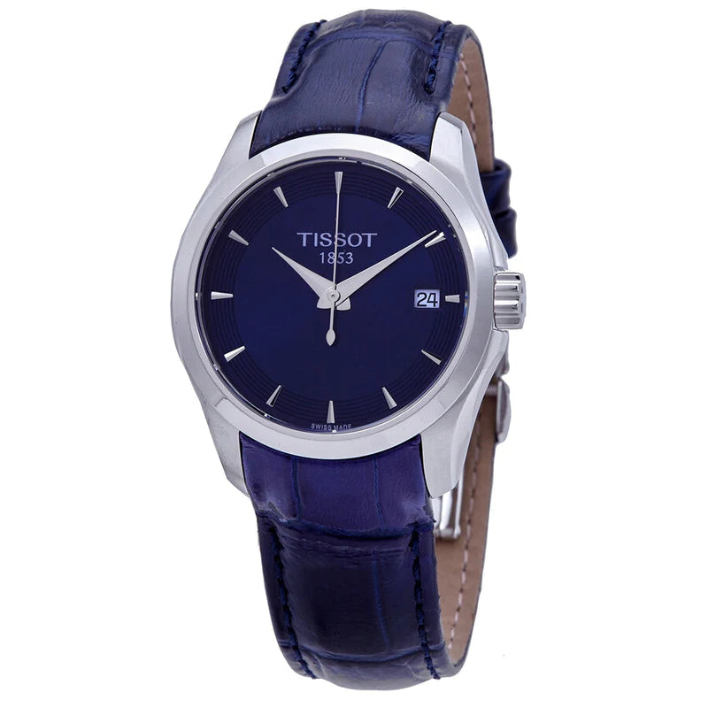 Tissot Couturier Lady Blue Dial Blue Leather Strap Watch for Women - T035.210.16.041.00 Buy Now By Tissot