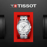 Tissot Couturier Chronograph White Dial Silver Steel Strap Watch For Men - T035.617.11.031.00 Buy Now By Tissot