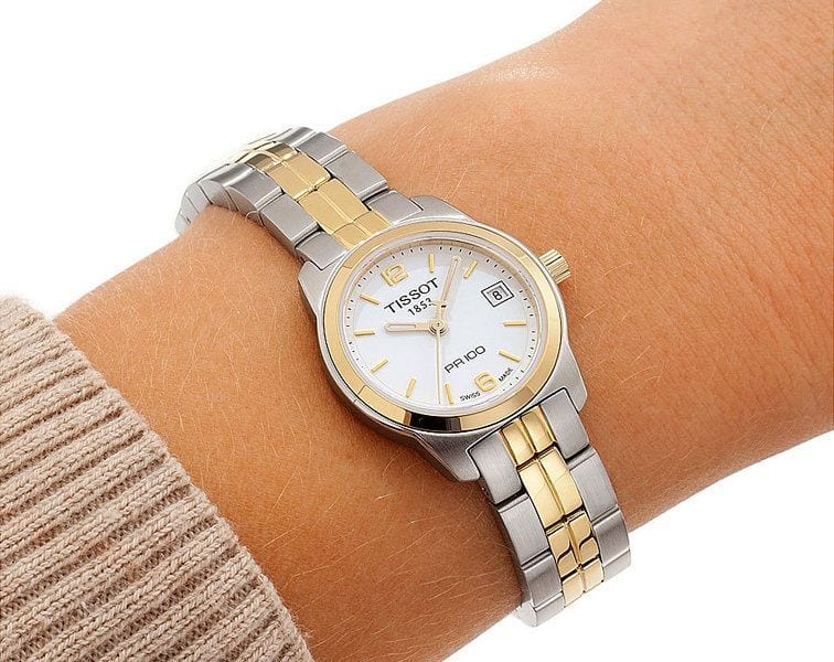 Tissot T Classic PR100 Gold Plated Quartz Watch For Women - T049.210.22.017.00 Buy Now By Tissot