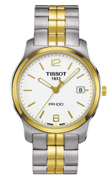 Tissot T Classic PR100 White Dial Two Tone Steel Strap Watch For Women - T049.210.22.032.00 Buy Now By Tissot