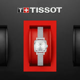 Shop Tissot Lovely Square Silver Dial Silver Mesh Bracelet Watch For Women - T058.109.11.036.00 in USA