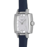 Shop Tissot Lovely Square Silver Dial Blue Leather Strap Watch For Women - T058.109.16.031.00 in USA