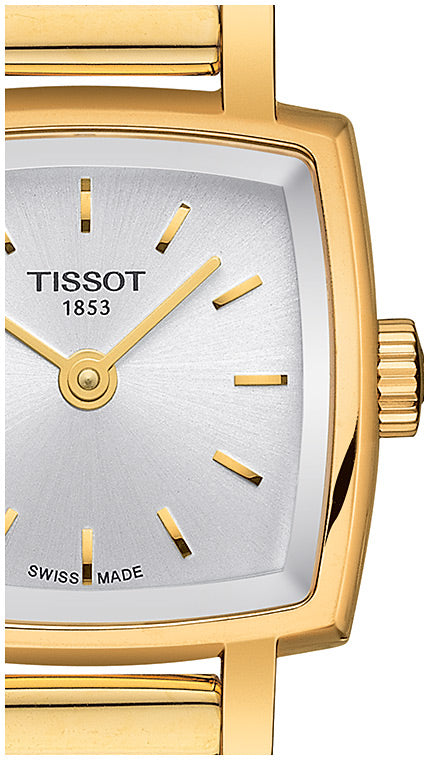 Tissot Lovely Square Silver Dial Gold Mesh Bracelet Watch For Women - T058.109.33.031.00 Buy Now By Tissot
