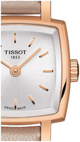 Shop Tissot T Lady Lovely Square White Dial Pink Leather Strap Watch For Women - T058.109.36.031.00 in USA