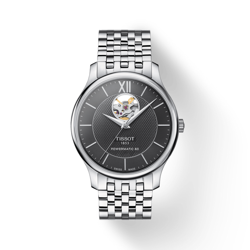 Tissot Tradition Automatic Open Heart Automatic Watch For Men - T063.907.11.058.00 Buy Now By Tissot