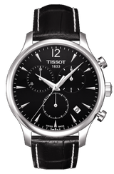 Tissot Tradition Chronograph Black Dial Black Leather Strap Watch For Men - T0636171605700 Buy Now By Tissot