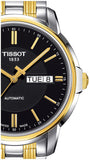 Tissot Automatics III Day Date Black Dial Two Tone Steel Strap Watch For Men - T065.430.22.051.00