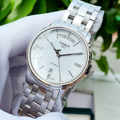 Tissot T Classic Automatic III Day Date White Dial Silver Steel Strap Watch for Men - T065.930.11.031.00 Buy Now By Tissot