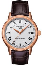 Tissot T Classic Carson Powermatic 80 White Dial Brown Leather Strap Watch for Men - T085.407.36.013.00 Buy Now By Tissot