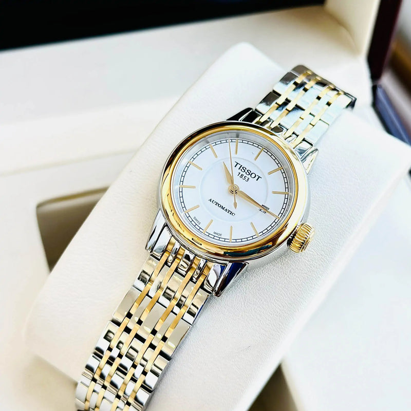 Tissot Carson Automatic Silver Dial Two Tone Steel Strap Watch For Women - T085.207.22.011.00 Buy Now By Tissot