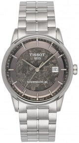Shop Tissot Luxury Powermatic 80 Anthracite Grey Dial Silver Steel Strap Watch For Men - T086.407.11.061.10 in USA