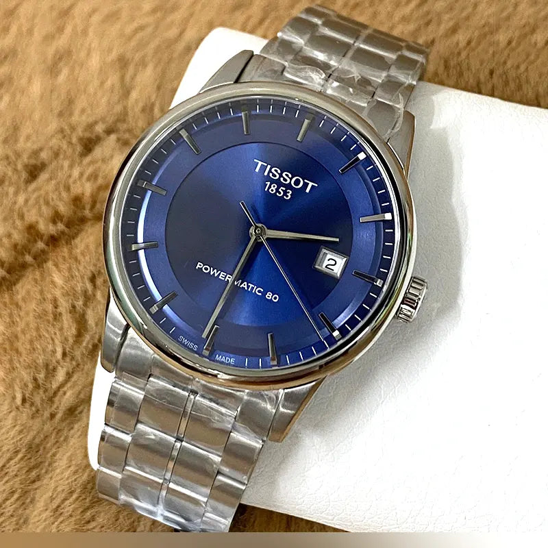 Tissot Luxury Powermatic 80 Blue Dial Silver Steel Strap Watch For Men - T086.407.11.041.00 Buy Now By Tissot
