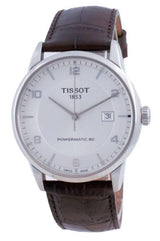 Shop Tissot Luxury Powermatic 80 Silver Dial Brown Leather Strap Watch For Men - T086.407.16.037.00 in USA