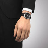 Tissot Luxury Powermatic 80 Black Dial Black Leather Strap Watch For Men - T086.407.16.057.00 Buy Now By Tissot