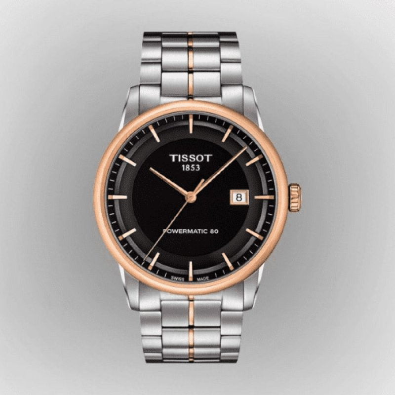 Tissot Luxury Powermatic 80 Black Dial Silver Steel Strap Watch For Men - T086.407.22.051.00 Buy Now By Tissot