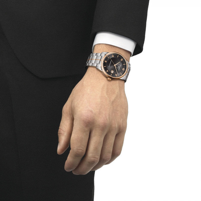 Tissot T Classic Luxury Powermatic 80 Black Dial Silver Steel Strap Watch For Men - T086.407.22.067.00 Buy Now By Tissot