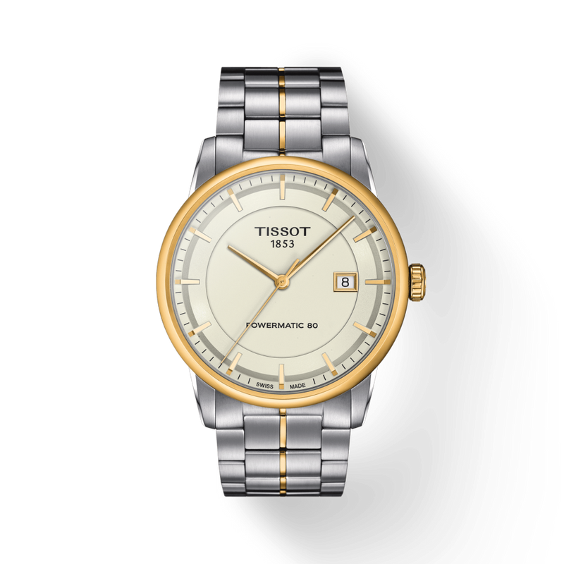 Tissot Luxury Powermatic 80 Gold Dial Silver Steel Strap Watch For Men - T086.407.22.261.00 Buy Now By Tissot