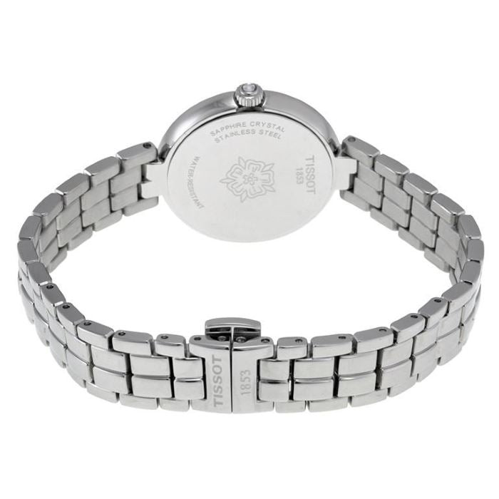 Tissot T Lady Flamingo Mother of Pearl White Dial Silver Steel Strap Watch For Women - T094.210.11.111.00 Buy Now By Tissot