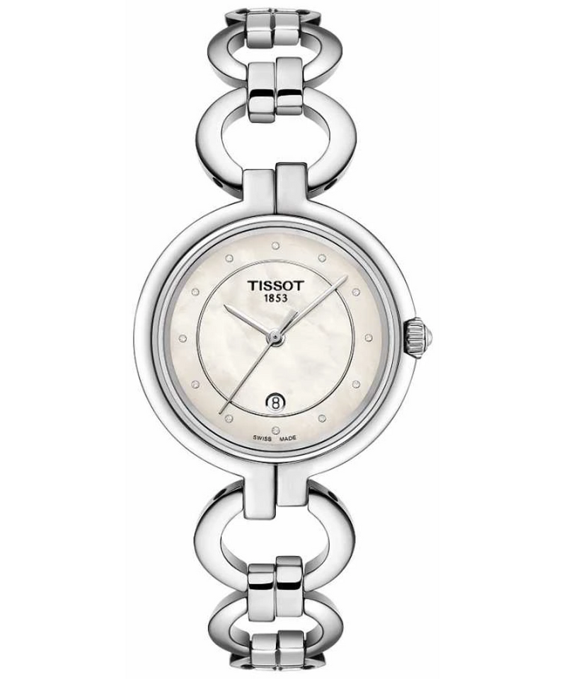 Tissot T Trend Flamingo Mother of Pearl Dial Silver Steel Strap Watch for Women - T094.210.11.116.00 Buy Now By Tissot