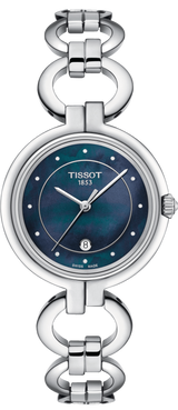 Tissot T Lady Flamingo Mother of Pearl Blue Dial Silver Steel Strap Watch for Women - T094.210.11.126.00 Buy Now By Tissot