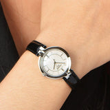 Tissot T Lady Flamingo Mother of Pearl White Dial Black Leather Strap Watch for Women - T094.210.16.111.00 Buy Now By Tissot