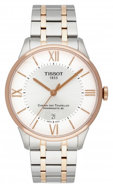Tissot Chemin des Tourelles Powermatic 80 Silver Dial Two Tone Steel Strap Watch for Men - T099.407.22.038.02 Buy Now By Tissot