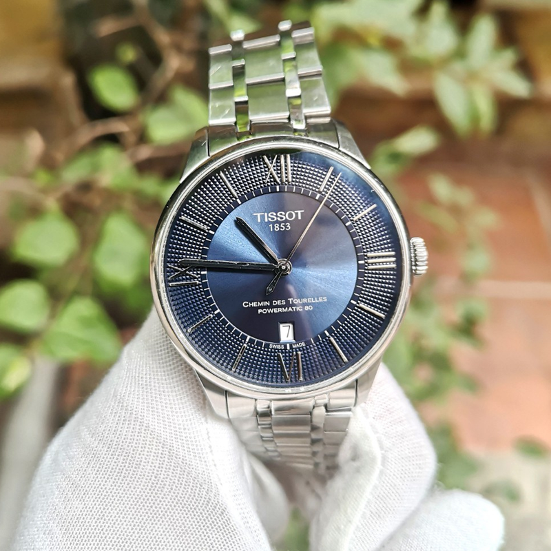 Tissot Chemin Des Tourelles Powermatic 80 Blue Dial Silver Steel Strap Watch for Men - T099.407.11.048.00 Buy Now By Tissot