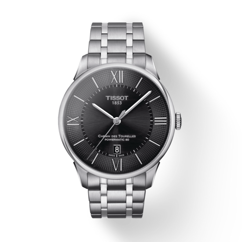 Tissot Chemin Des Tourelles Powermatic 80 Black Dial Silver Steel Strap Watch For Men - T099.407.11.058.00 Buy Now By Tissot