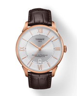 Tissot Chemin Des Tourelles Powermatic 80 Silver Dial Brown Leather Strap Watch For Men - T099.407.36.038.00 Buy Now By Tissot