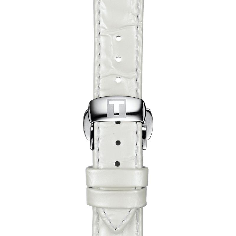 Tissot Chemin Des Tourelles Powermatic 80 Lady White Dial White Leather Strap Watch For Women - T099.207.16.116.00 Buy Now By Tissot
