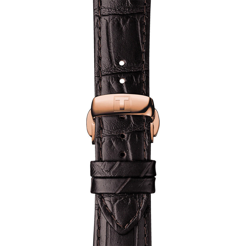 Tissot T Classic Chemin Des Tourelles Powermatic 80 Brown Dial Brown Leather Strap Watch for Men - T099.407.36.447.00 Buy Now By Tissot