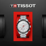 Tissot T Sport PRS 516 Chronograph White Dial Silver Steel Strap Watch For Men - T100.417.11.031.00 Buy Now By Tissot