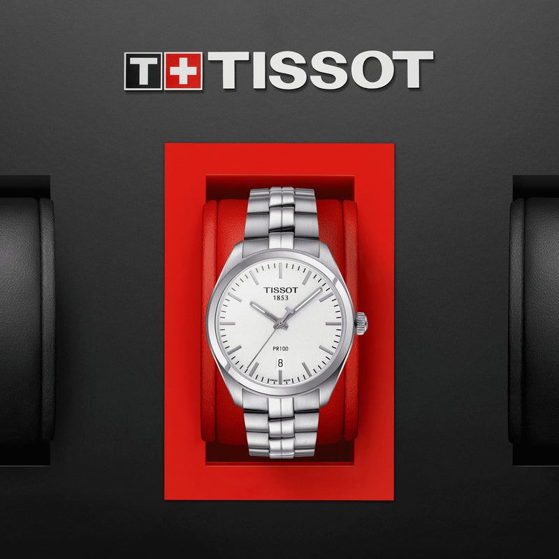 Tissot PR 100 Quartz White Dial Silver Steel Strap Watch For Women - T101.410.11.031.00 Buy Now By Tissot