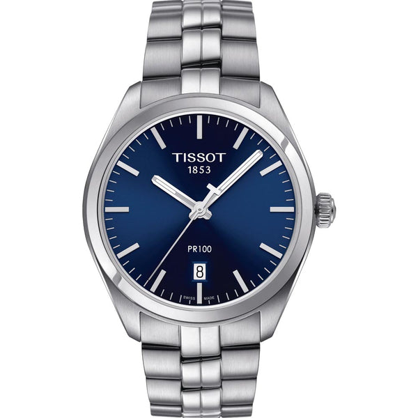 Shop Tissot PR 100 Sport Chic 39mm Blue Dial Watch For Men - T101.410.11.041.00 in USA
