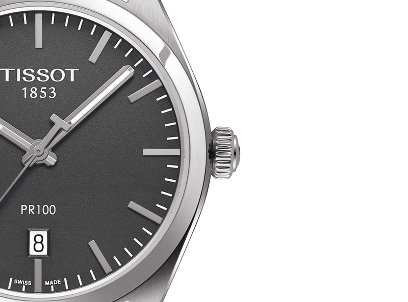 Tissot PR 100 Quartz Leather Strap Watch For Men - T101.410.16.441.00 Buy Now By Tissot