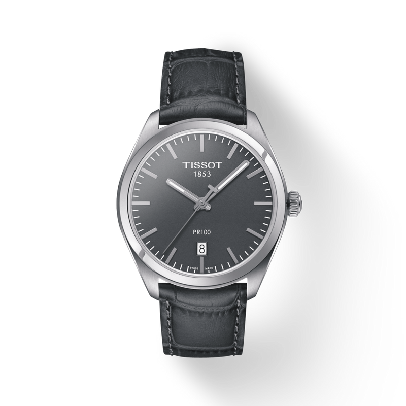 Tissot PR 100 Quartz Leather Strap Watch For Men - T101.410.16.441.00 Buy Now By Tissot